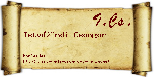 Istvándi Csongor névjegykártya