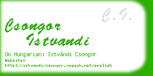 csongor istvandi business card